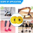 thumbnail image 2 of ckepdyeh Patines de ruedas de 8 piezas de 32 x 58 mm 82A con rodamientos, para uso en interiores o exteriores, con llave para quitar las ruedas, color amarillo, 2 of 6