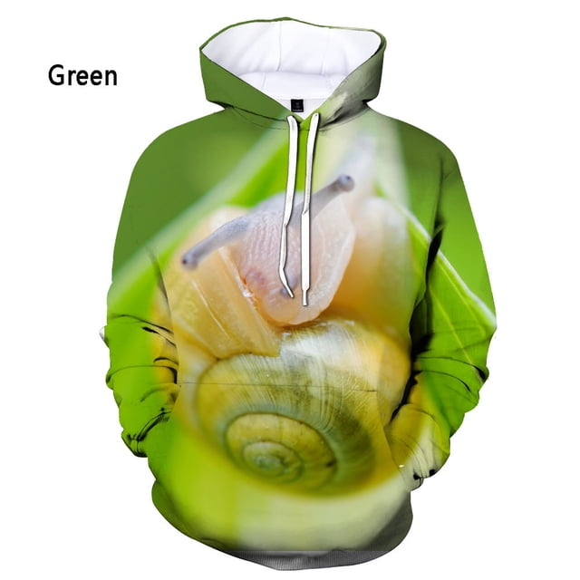 Motif Amusant Hommes Dames Sweat à Capuche 3D Escargot Imprimé Mode Décontractée Pull tops