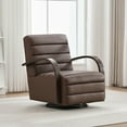 thumbnail image 5 of Kadyn Chair, Lounge Accent Chair, Reading Chair,Upholstered 360° Swivel Accent Chair with Armrests, Single Sofa Armchair for Bedroom, Brown, 5 of 10