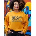 thumbnail image 6 of Peace Love Jaguars Sweatshirt, Southern, Jags, SWAC, Bayou Classic, New Orleans, HBCU, Superdome, Baton Rouge, Sports Sweatshirt Gift,, 6 of 6