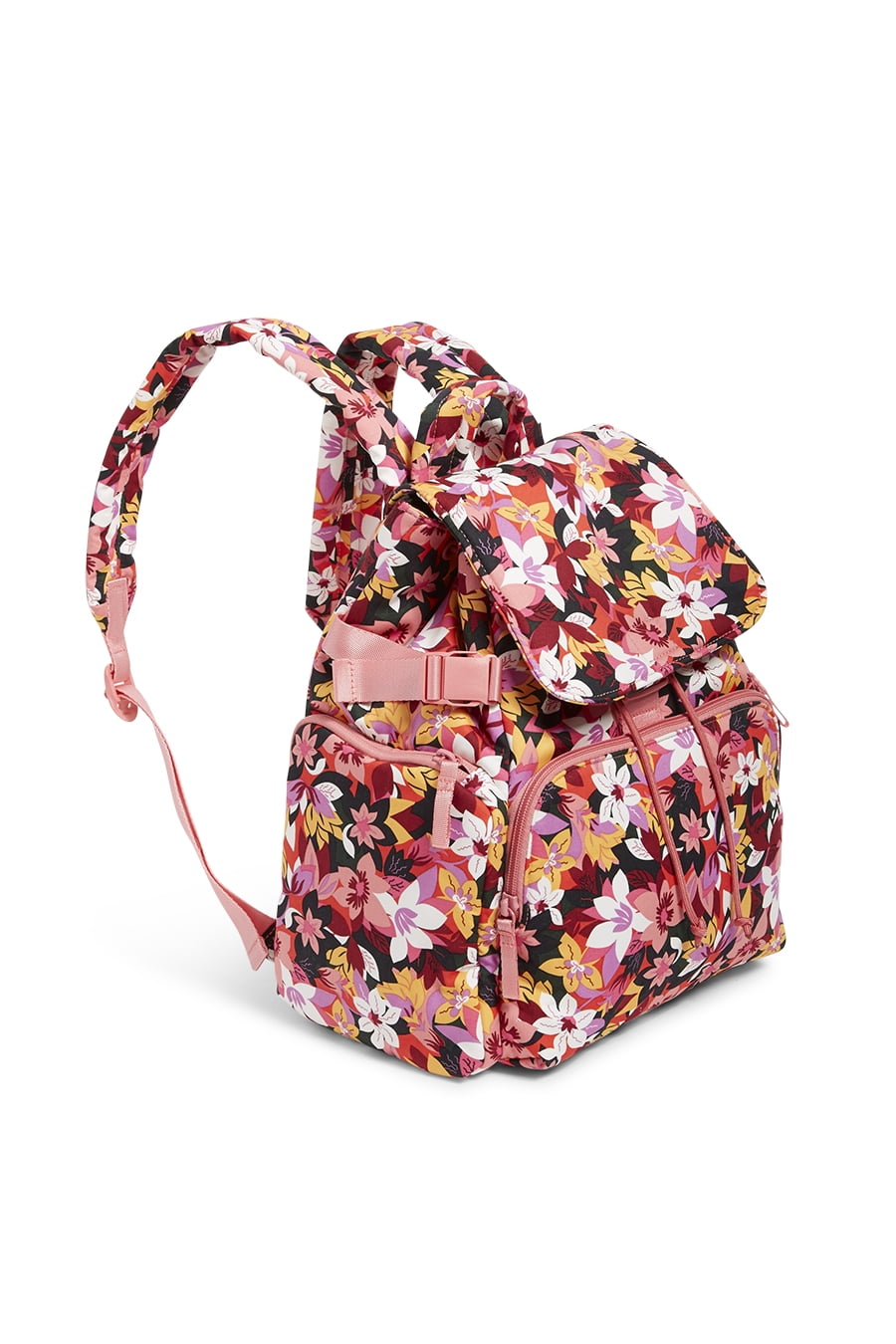 Vera Bradley Women's Recycled Cotton Utility Backpack Rosa Floral 
