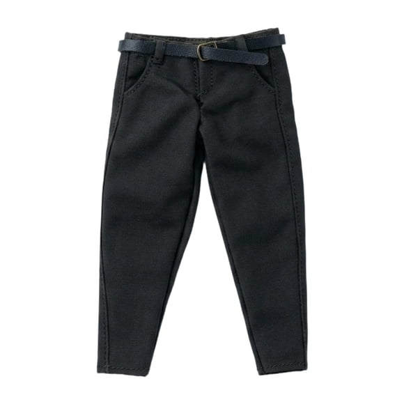 Accesorios de vestuario para figuras de acción a escala 1/12, decoración informal y elegante para cosplay, ropa en miniatura para figuras de acción Pantalón negro