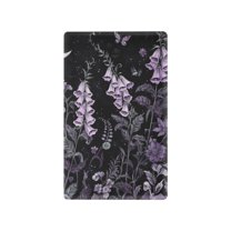 Yayeee Blank Wall Plate Cover 1-Gang 4.5"x2.7" Home Unused Decorative Outlet, Light Purple Flowers