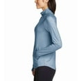thumbnail image 2 of Eddie Bauer Ladies' Size Medium (8-10) Funnel Neck Long Sleeve Top Shirt, Blue, 2 of 4