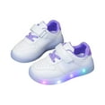 thumbnail image 2 of PINQI Kids Light Up Sneakers LED Flashing Tennis Shoes for Boys Girls Lightweight Breathable Walking Shoes for Toddler, 2 of 9