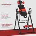 thumbnail image 4 of Soozier Adjustable Inversion Table – Black Steel Frame, 60.2” H, 20/40/60° Angle for Home Fitness & Back Pain Relief – Folding Design, 4 of 7