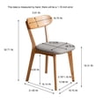 thumbnail image 2 of Set of 4 Pcs Dining Chair Wooden Fas Grade Oak Natural Wood Made in North America 100% Dirt-Free Wood Chair Solid Chair Table Chair Wooden Living Room Chair Simple and Natural 47.5 * 55.5 * 78Cm, 2 of 9
