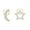 Yellow Gold, variant on Dazzlingrock Collection Round White Diamond Moon & Star Pushback Stud Earrings for Women (0.14 ctw, Color I-J, Clarity I2-I3) in 925 Sterling Silver