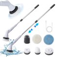 thumbnail image 4 of MesaSe Vente Chaude! Brosse Rotative Électrique pour Nettoyer la Salle de Bain, Brosse Rotative Sans Fil avec 5 Têtes de Brosse Remplaçables et Manche Extensible Ajustable, Brosse de Nettoyage Électrique pour Salle de Bain Floo, 4 of 9