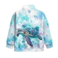 thumbnail image 5 of Uorisanigo Girls Oversized Sweatshirts Blue Sea Turtle Half Zip Pullover Sweatshirt for Teen Girl Lightweight Long Sleeve Pullover Top Quarter Zip Hoodies No Hood Fall Winter Clothes, 5 of 7