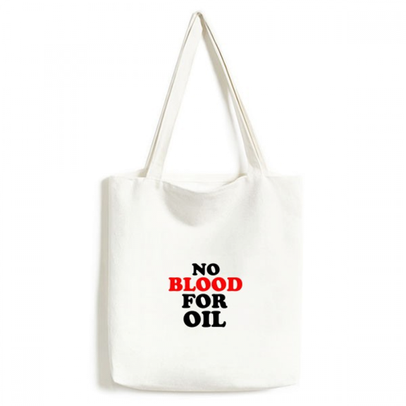 No for Oil Love and Peace World Tote Canvas Bag Shopping Satchel Casual Handbag