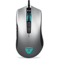 thumbnail image 1 of Wired Gaming Mouse Optical Sensor Chroma RGB Lighting - 7 Programmable Buttons Mechanical Switches-Titanium silver, 1 of 9