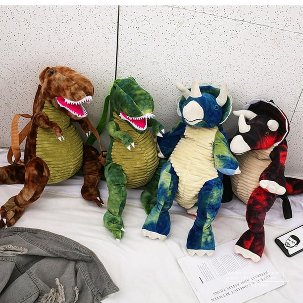 Mochila De Felpa Para Ninos Mochila De Dinosaurio Para Ninos Bolsa Para Ninos Mochila De Dinosaurio Para Ninos Dibujos Animados Forma De Dinosaurio En 3D Felpa Suave Mochila De ANGGREK IG2013