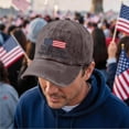 thumbnail image 2 of USA 250th Anniversary Merchandise Hat 1776-2026 Distressed Denim Adjustable Cap Patriotic Commemorative Gift for Men Patriots,Brown, 2 of 6