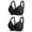 Black, variant on TAGOLD Womens Plus Size Bra,Summer Casual Bras for Womens,2PC Woman's Large Size Comfortable Breathable Bra Underwear No Rims