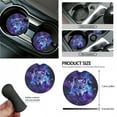 thumbnail image 6 of Yuyamidu Wolf Car Seat Cover Full Set Starry Sky Steering Wheel Cover Seat Belt Pad Cover Trash Bin Rear View Mirror Cover Cup Holders Keychain Air Vent Storage Bag Car Decoration, 15 PCS, 6 of 7