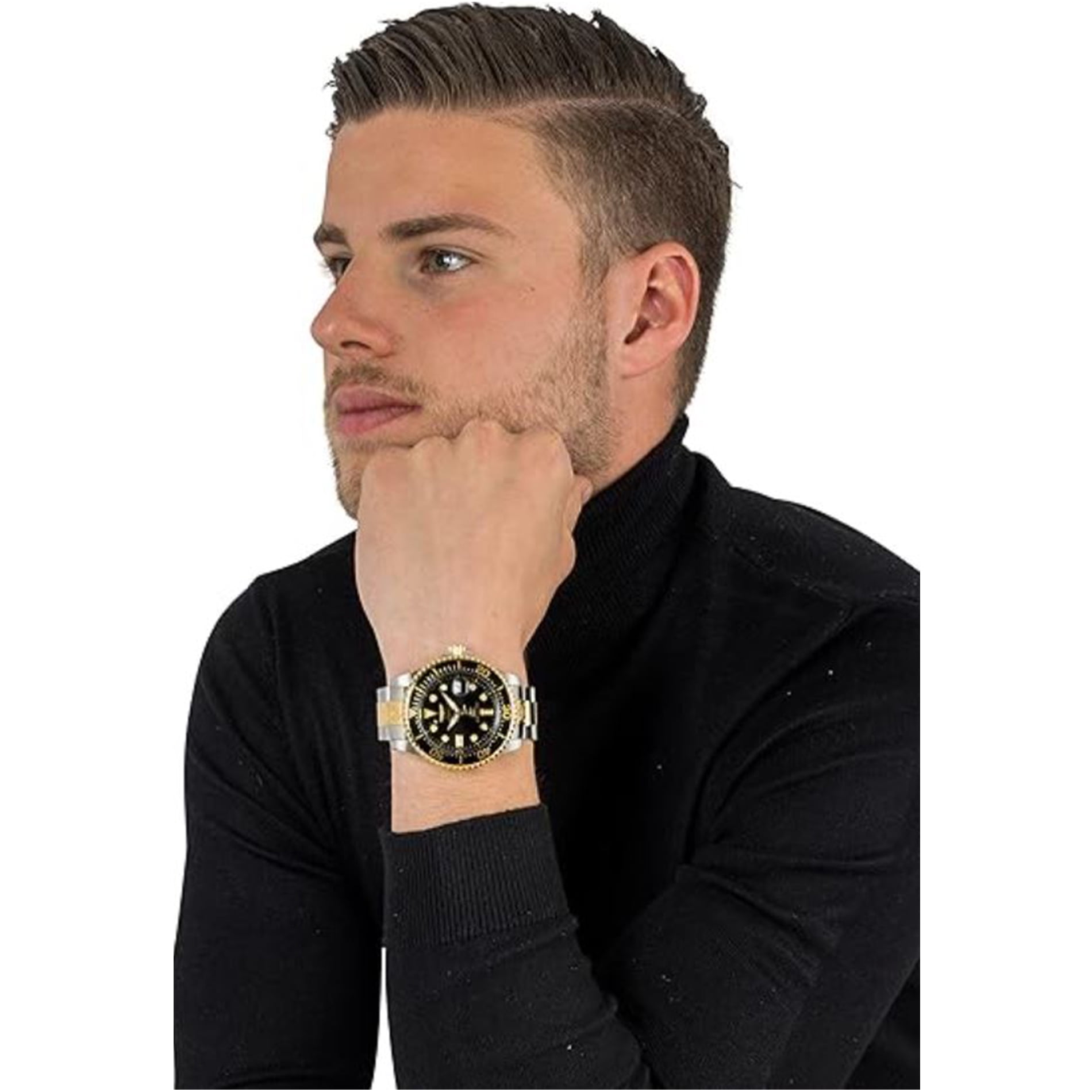 Invicta Grand Diver Automatic Black Dial Two-tone Men's Watch 27614