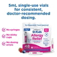 thumbnail image 3 of DrKids Children's Allergy Relief Medicine with Diphenhydramine - Pre-Measured Single-Use Vials - Antihistamine for Sneezing, Runny Nose & Itchy Eyes, Mixed Berry Flavor, 48 Vials, 3 of 9
