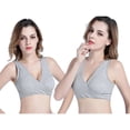 thumbnail image 4 of Valcatch Women's Comfortable Front Buckle Folded Nursing Bras for Breastfeeding Maternity Bralette Wireless Sleep Bra, 4 of 6