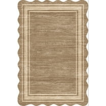 Geetinfly 2*6FT Area Rugs 1200Gsm 100% Polyester Rug 350Gsm Velvet Weight Pearl Velvet Washed Back Folded Imitation Print Carpet - Modern - Plain Camel tone