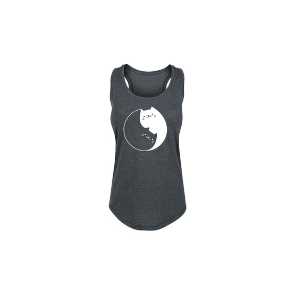 Instant Message - Yin Yang Cat Women's Graphic Racerback Tank