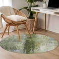 thumbnail image 4 of Round Rugs 4Ft, Sage Green Round Area Rug Washable Indoor Throw Carpet, Retro Oil Painting Modern Abstract Art Aesthetics Soft Non Slip Circle Rug for Kitchen Nursery Room Home Decor Aesthetic, 4 of 8