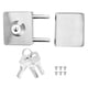 thumbnail image 1 of Cerradura automática para puerta de vidrio doble de un solo lado de acero inoxidable pulido con chorro de arena, de 3,9 a 4,7 pulgadas, para puertas cuadradas, 1 of 8