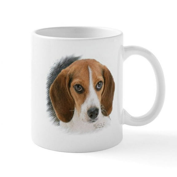 CafePress - Beagle Close Up Mug Mugs - 11 oz Ceramic Mug - Novelty Coffee Tea Cup