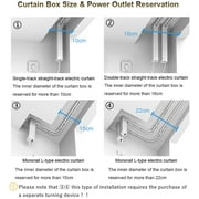 Fetcoi Electric Curtain Tracks With Remote Control Drapery System PC & ABS Home Motorized Curtain Track (6M)