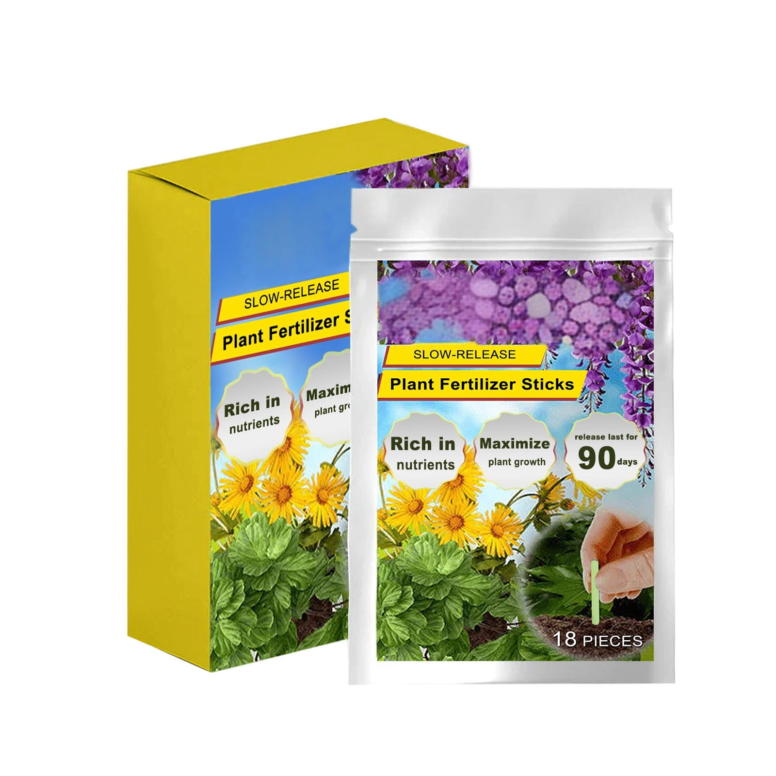 Plant Fertilizer Sticks, Slow-Release Nutrient Stakes, Indoor Outdoor Plant  Food, for Potted Flowers or Green Plants, Easy Insertion, Long-Lasting -  Walmart.com