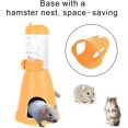 thumbnail image 3 of Little Pet Automatic Drinking Bottle with Food Container Base Hut Hanging Water (80ml,Yellow)Feeding Bottles Auto Dispenser for Small Animals, 3 of 5