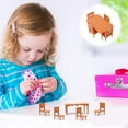 thumbnail image 2 of Shisuyan 1 Set Plastic Mini Furniture Small Creative Dining Table Mini Dining Table, 2 of 8