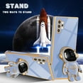 thumbnail image 5 of Galaxy note10 Plus Case for Astronaut Stand, Designed for 6D Electroplated Galaxy note10 Plus 4G/5G Phone Case,Soft TPU Protective Shockproof Flexible Samsung note10 Plus Case 6.8 inch,Blue, 5 of 11
