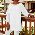 thumbnail image 2 of Business Casual Tops for Women Plus Size Long Sleeve Irregular Baggy Casual Blouse Summer Clothes for Women, 2 of 4