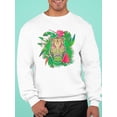 thumbnail image 2 of T Rex Tropical Sweatshirt Men -Image by Shutterstock, Male 4X-Large, 2 of 4