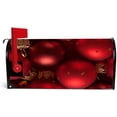 thumbnail image 2 of GZHJMY Magnetic Mailbox Covers Red Christmas Baubles Mailbox Stickers MailWraps Post Cover 20.7x18.03 inch Home Decor, 2 of 5