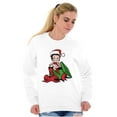 thumbnail image 3 of Cute Betty Boop Christmas Present Women Plus Size Sweatshirt Brisco Brands 2X, 3 of 5