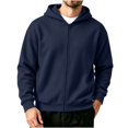 thumbnail image 2 of Men's Full Zip Hooded Sweatshirt, Lightweight Athletic Zip Up Hoodie with Pockets, Long Sleeve Casual Running Track Jacket for Gym and Sports, 2 of 6