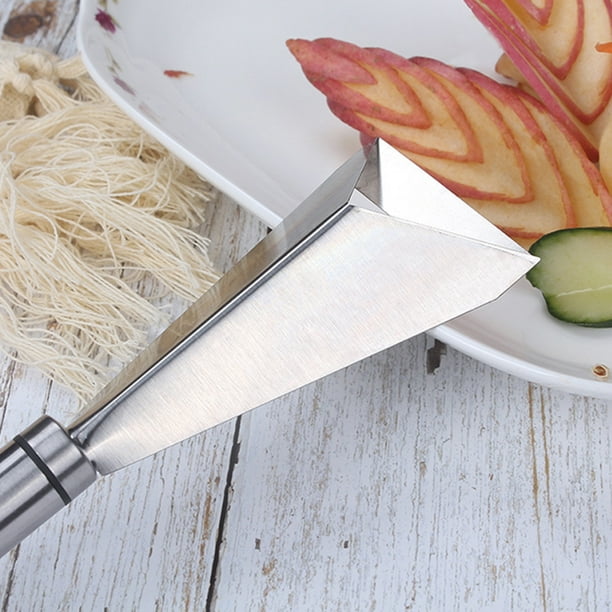 Couteau à découper les fruits en acier inoxydable couteau à légumes  triangulaire trancheuse 