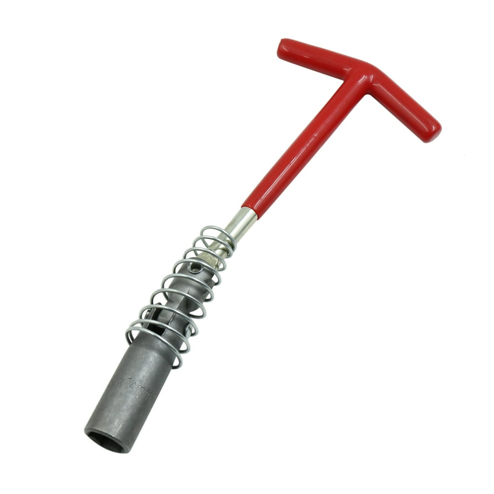 THandle 14mm Hex Socket Spark Plug Spanner Wrench Removal Installer