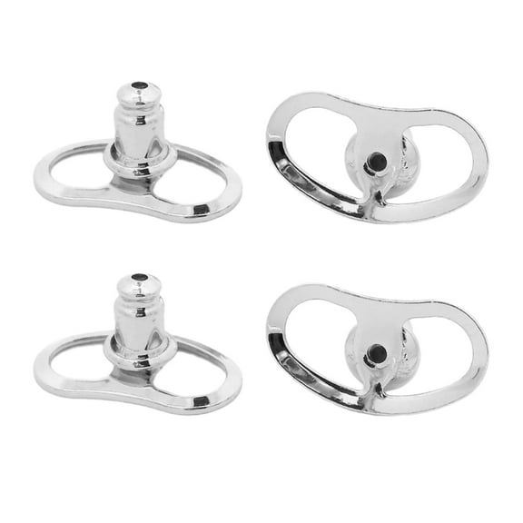 Set of 4 Ear Closures Plug Comfortable Ear Lobes Support Patches for Large Earring Wearers Replacements for Ear Studs