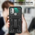 thumbnail image 4 of for Motorola Moto G30 Case - Heavy Duty Phone Holster with Belt Clip | with Kickstand | Shockproof, Dual Layer Protective | Drop Protection Hybrid Case for Motorola Moto G30,Darkgreen, 4 of 10