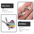 thumbnail image 2 of 1 Pair Earrings For Girls Bunny Rabbit Shape Cute Design Multi Color Easter Theme Accessory, 2 of 9