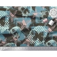 thumbnail image 3 of Soimoi Blue polyester Crepe Fabric Dot,Insect & Texture Decor Fabric Printed BTY 42 Inch Wide, 3 of 3
