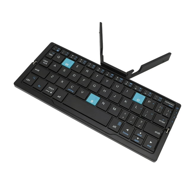 Clavier Pliable, Clavier Portable avec Support Universel, Clavier Tri‐bt Format de Poche, Clavier Rapide et Rechargeable pour Tablette, Téléphone, Portable et Table