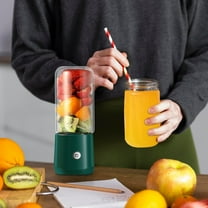 Snmubt Blenders For Shakes And Fruit Juicer Usb Rechargeable With 6 Blades Handheld Blenders For Sports Travel And Outdoors (Green)