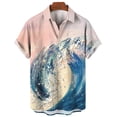 thumbnail image 3 of Camisetas con gráficos de olas del océano para hombres, ropa de surf 3D, camisas hawaianas de playa, camisetas de manga corta Y2K, ropa vintage, blusa con solapa, 3 of 5