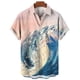 thumbnail image 4 of Camisetas con gráficos de olas del océano para hombres, ropa de surf 3D, camisas hawaianas de playa, camisetas de manga corta Y2K, ropa vintage, blusa con solapa, 4 of 5