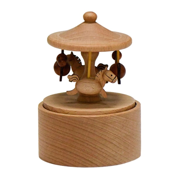 Caja de música de cuerda: adornos navideños, manualidades para novias, niños y amigos. Tiovivo