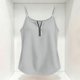 thumbnail image 4 of Neewe Women's Zipper V-Neck Sleeveless Summer Tops Business Casual Work Tunic Tank Tops Dressy Blouse Shirt, 4 of 8